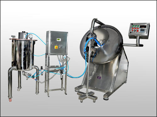 Tablet Coating Pan With Spray Systems 